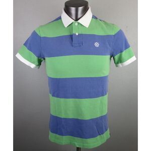 Mens Nike Vintage Polo Shirt Green Blue Size M Cotton Pin Wheel Logo Cotton‎